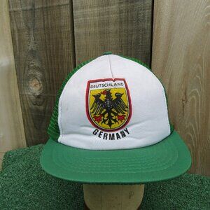 Vintage Deutschland Germany Green Snapback Baseball Hat Trucker Cap